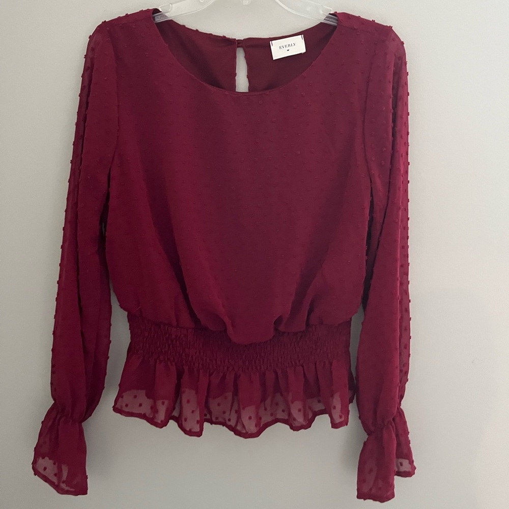 Everly Women’s Long Sleeve Blouse Size Medium